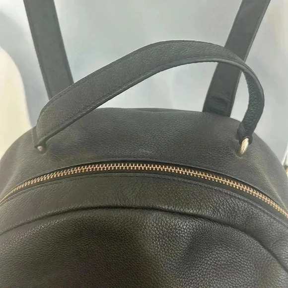 Kate Spade Small Black Pebbled Leather Backpack Gold Hardware - Picture 5 of 15